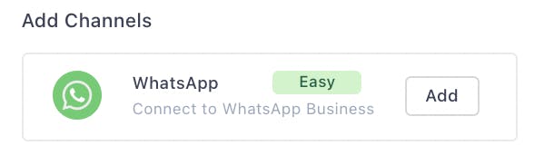 Adding WhatsApp channel