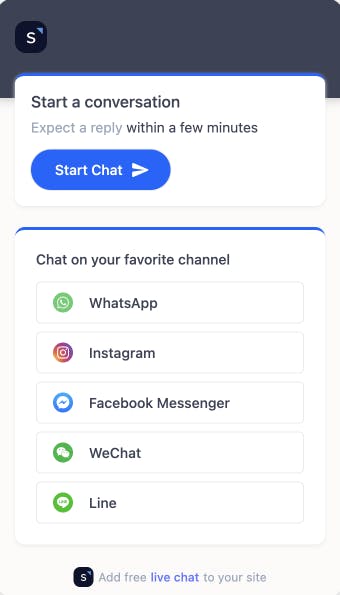 SleekFlow Live Chat widget 