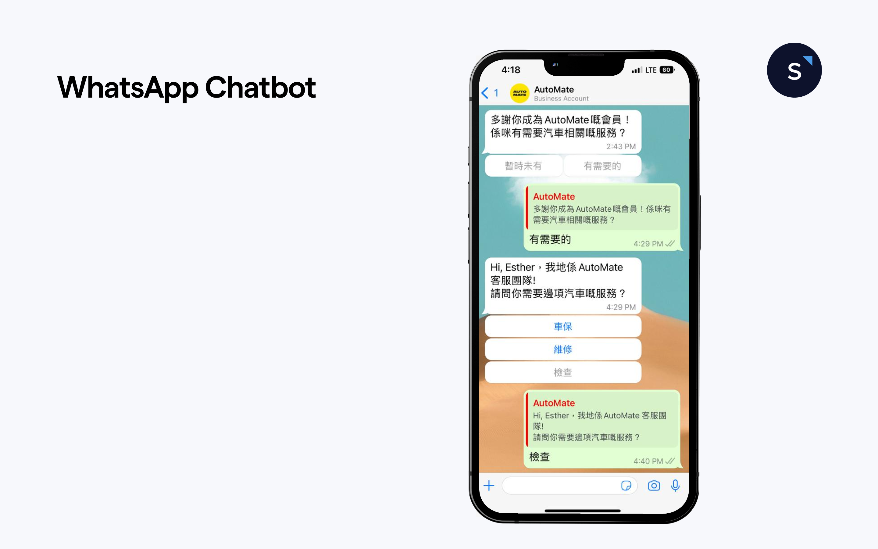 WhatsAPp Chatbot AutoMate