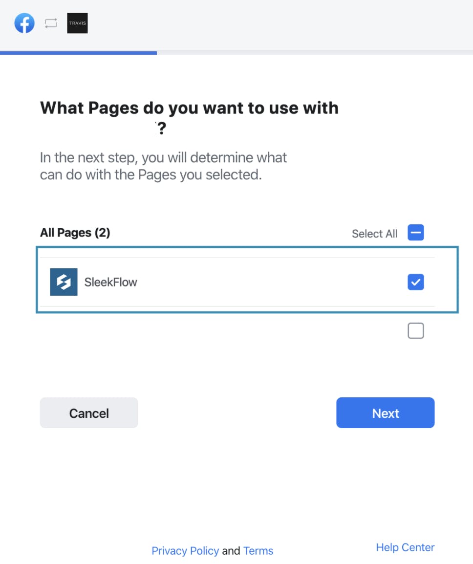 how to connect Facebook Messenger to SleekFlow 4