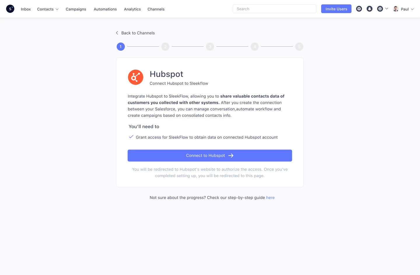 How to connect Hubspot and SleekFlow