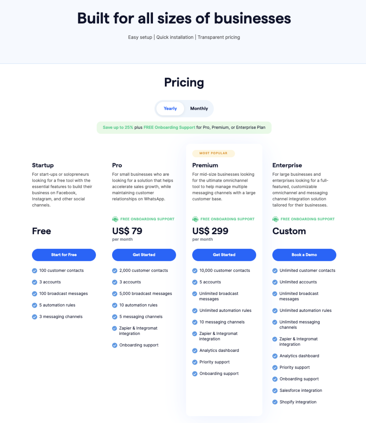 SleekFlow pricing plan