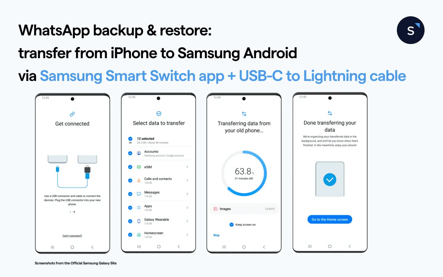 WhatsApp backup dan restore dari iPhone ke Samsung Android