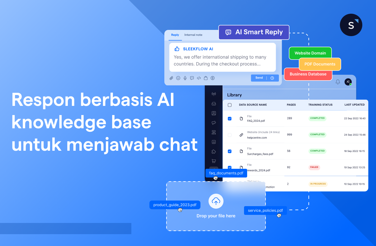 Perkenalkan AI Smart Reply: Respon Chat Bertenaga AI Knowledge Base