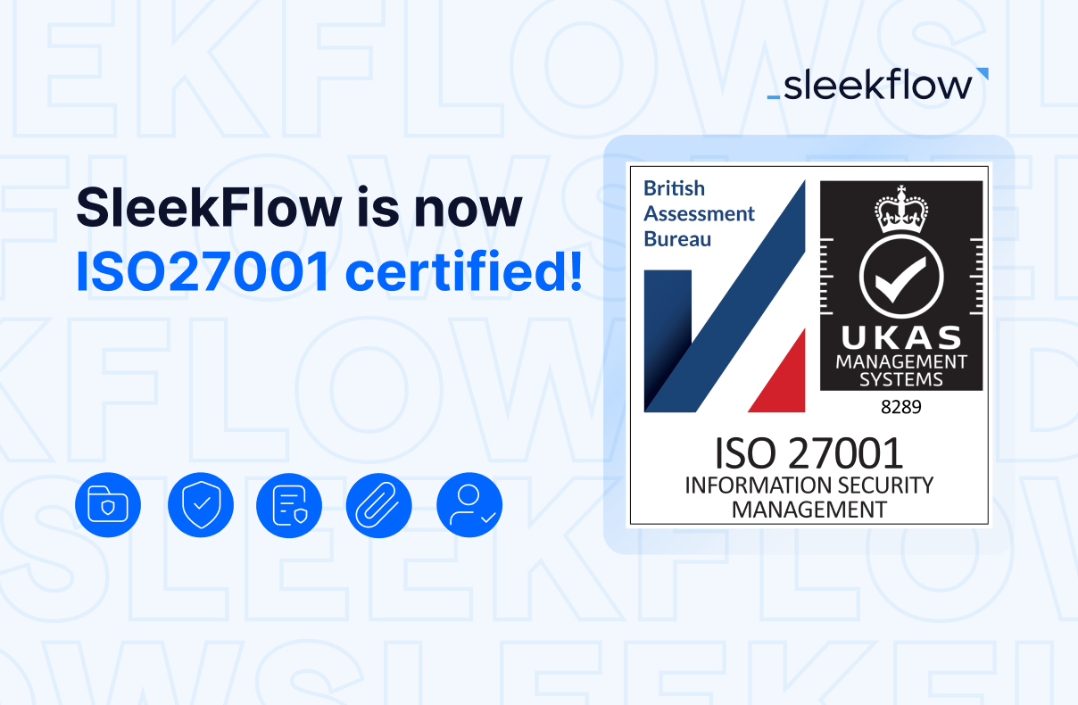 SleekFlow is now ISO 27001 certified, the highest level of information security standard