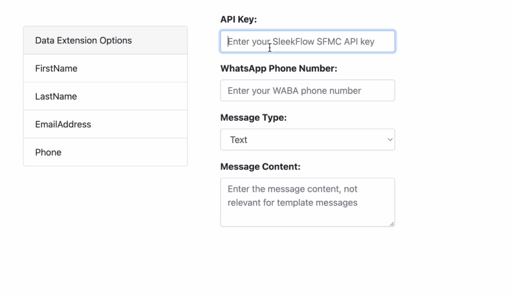 Construct WhatsApp messages by copying payload for Template Messages