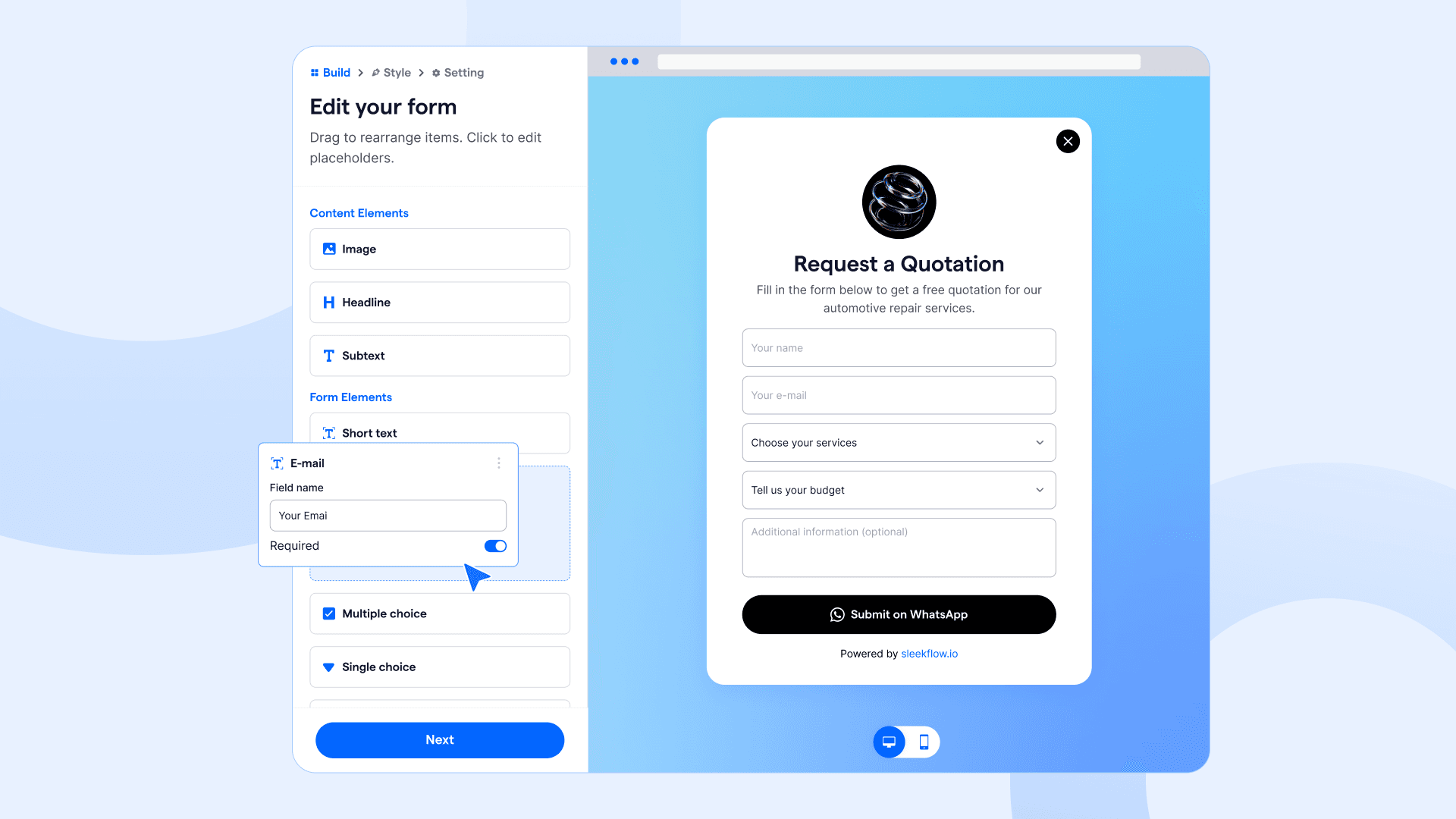 How to use SleekFlow Free HTML Web Form Generator
