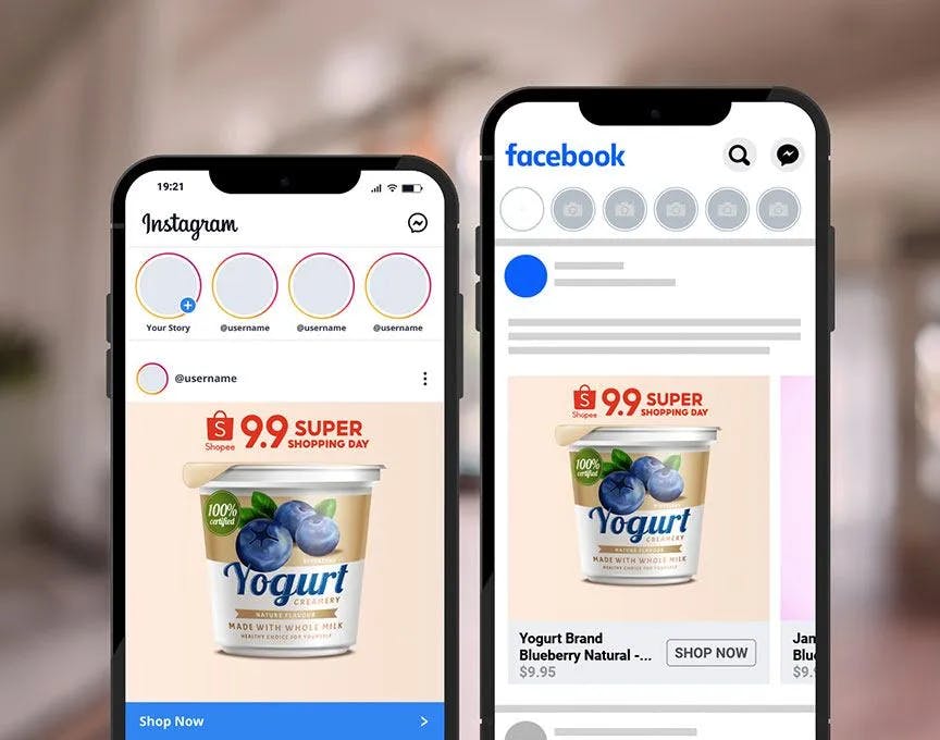 Ads shown on Instagram and Facebook’s feed