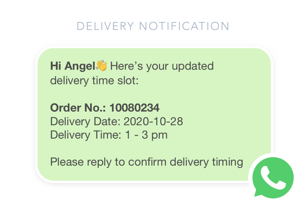 Delivery notification
