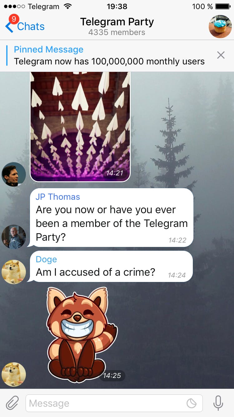 Telegram Grup untuk loyalitas pelanggan
