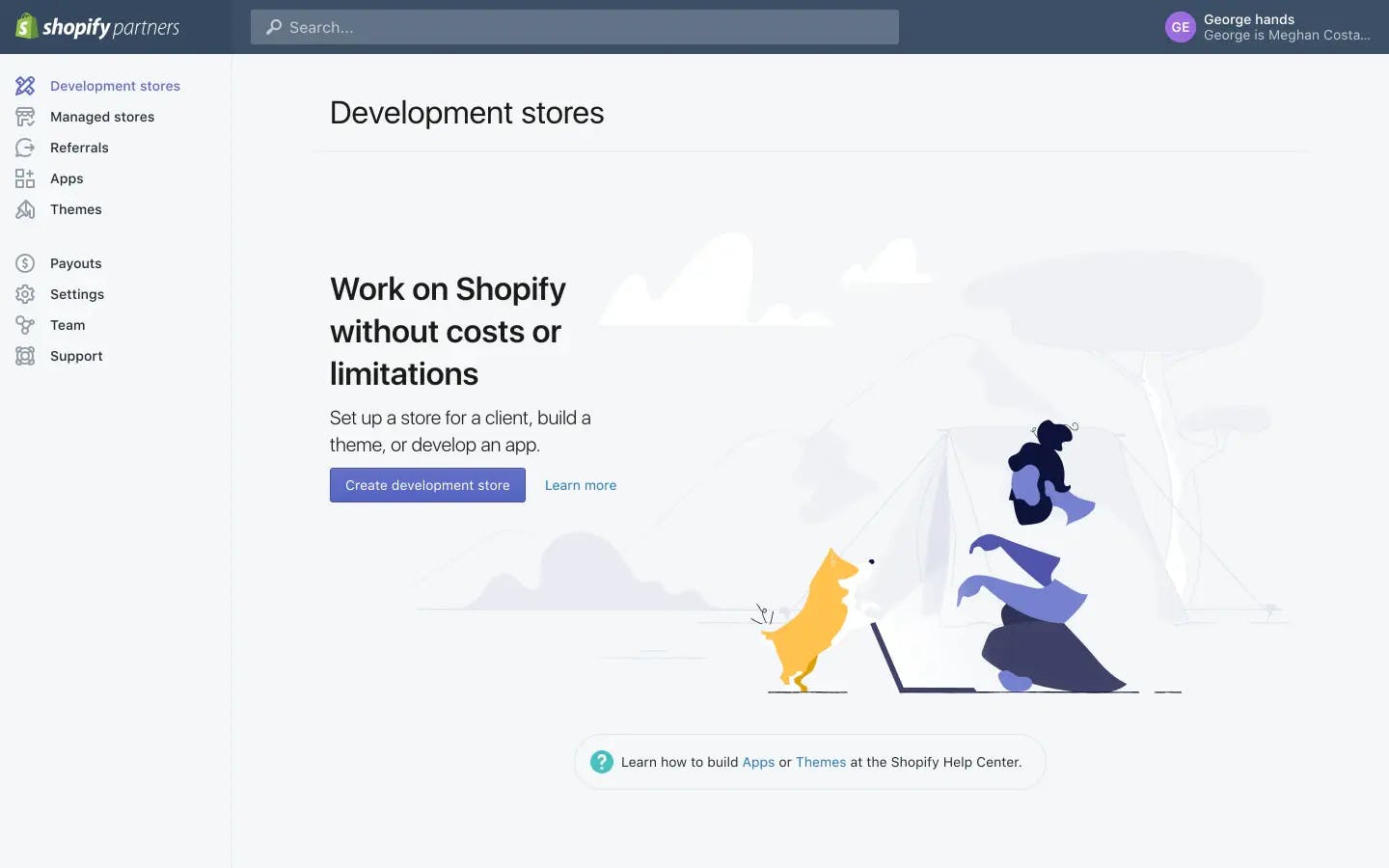 Shopify Partners Dashboard