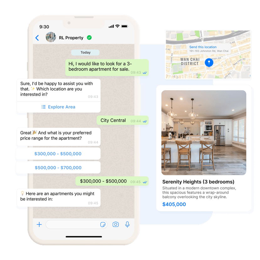 AI Chatbot solutions & automation tools for real estate | SleekFlow