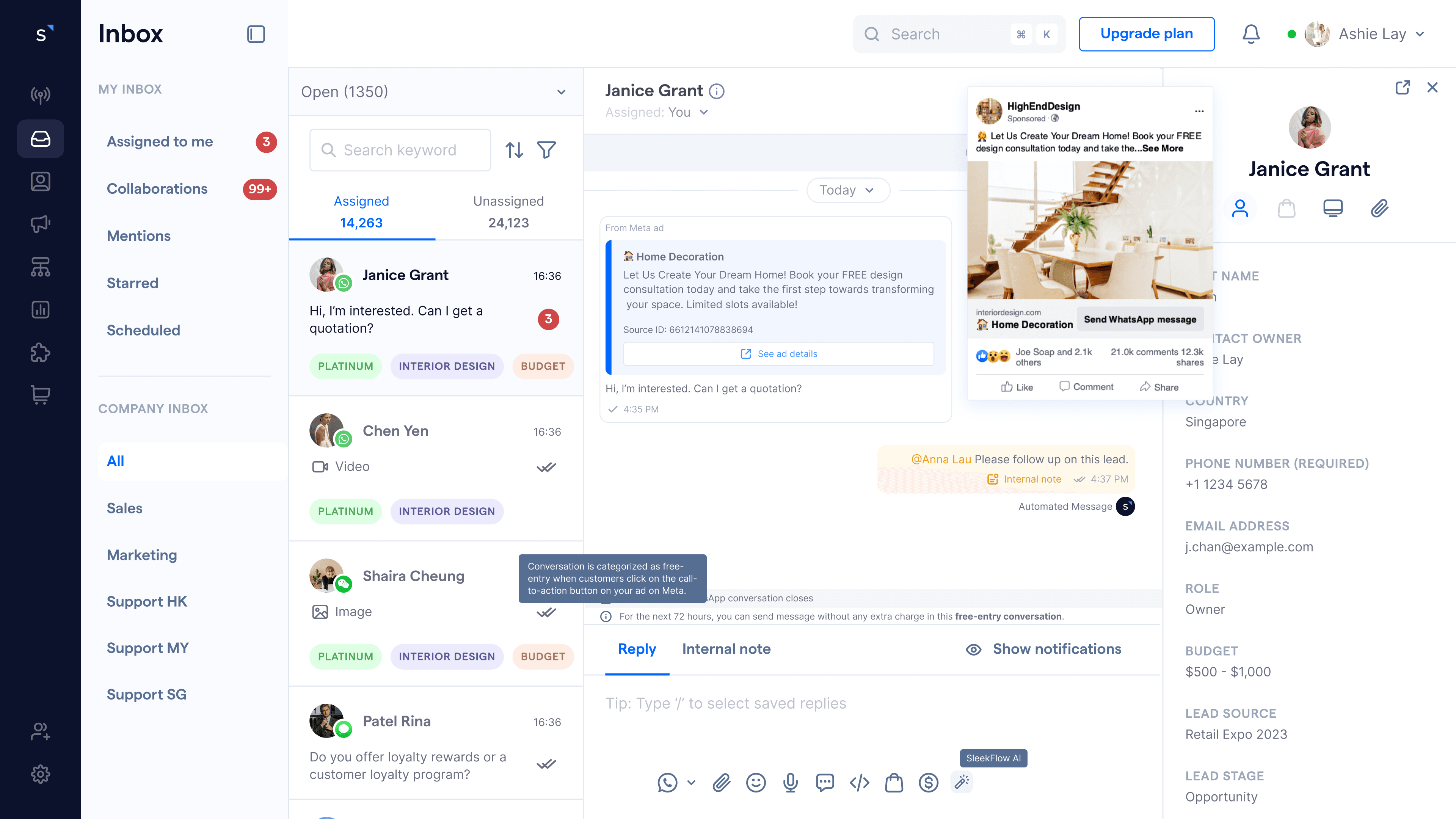 Automate click to WhatsApp ads conversations